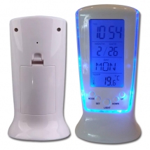 Square Clock Alarm Temperature Blue Light Birthday Reminder