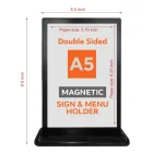 Double Sided Magnetic Sign Menu Holder A5