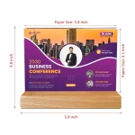 Acrylic Sign Holder wooden base
